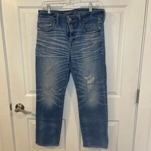 American Eagle Men’s Original Straight Medium Wash Distressed Jean 33x30